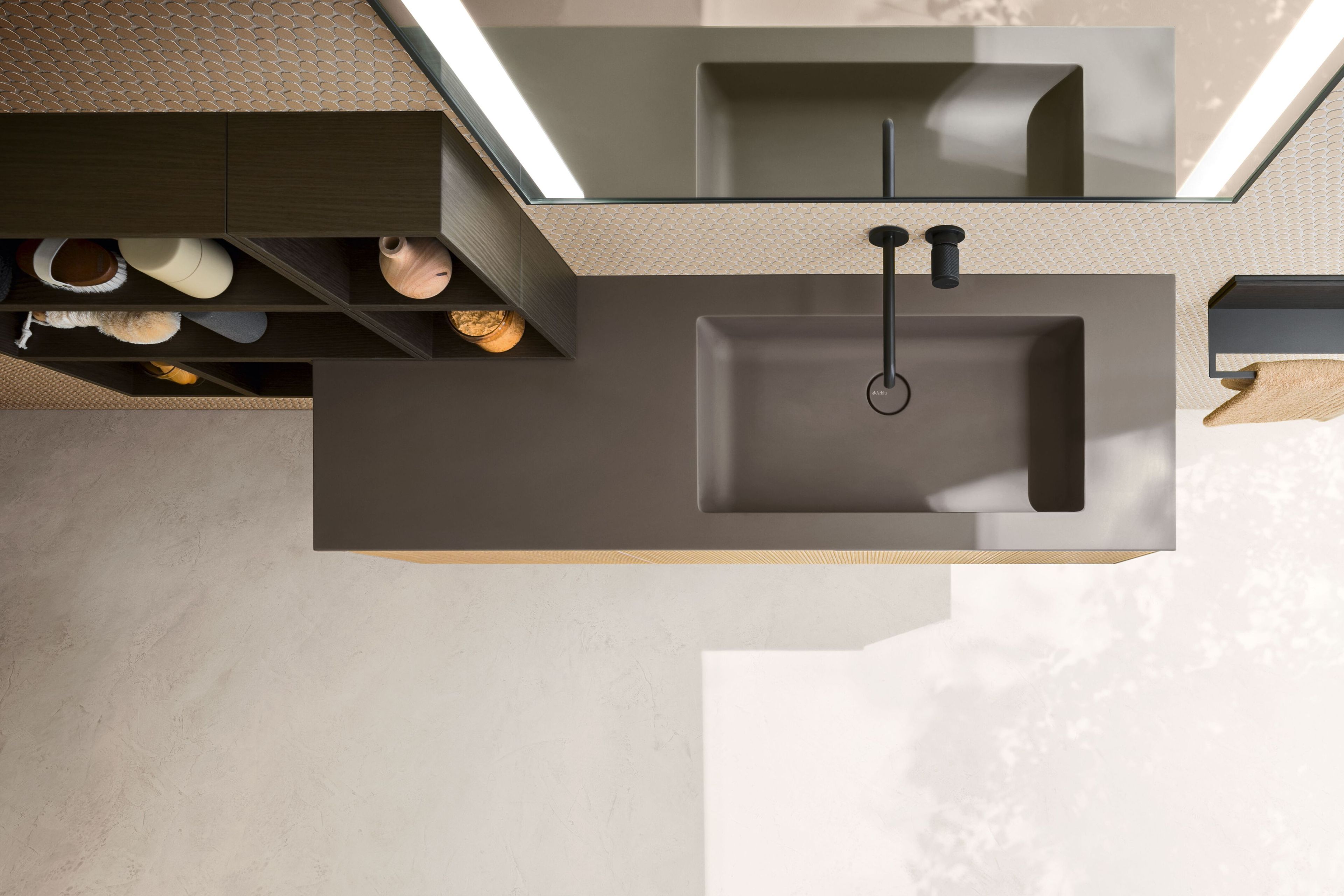 Термо текстурированный подвесной умывальник ARBLU Dress System ARCH-00138941 - Вид №2