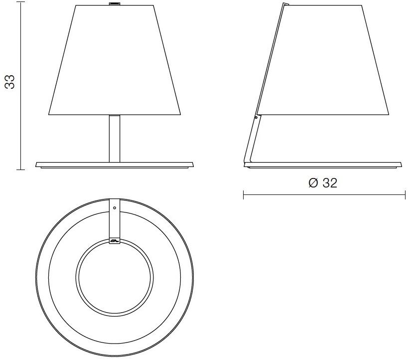 Martinelli Luce Настольная лампа из алюминия с абажуром из метакрилата  827  - Вид №6