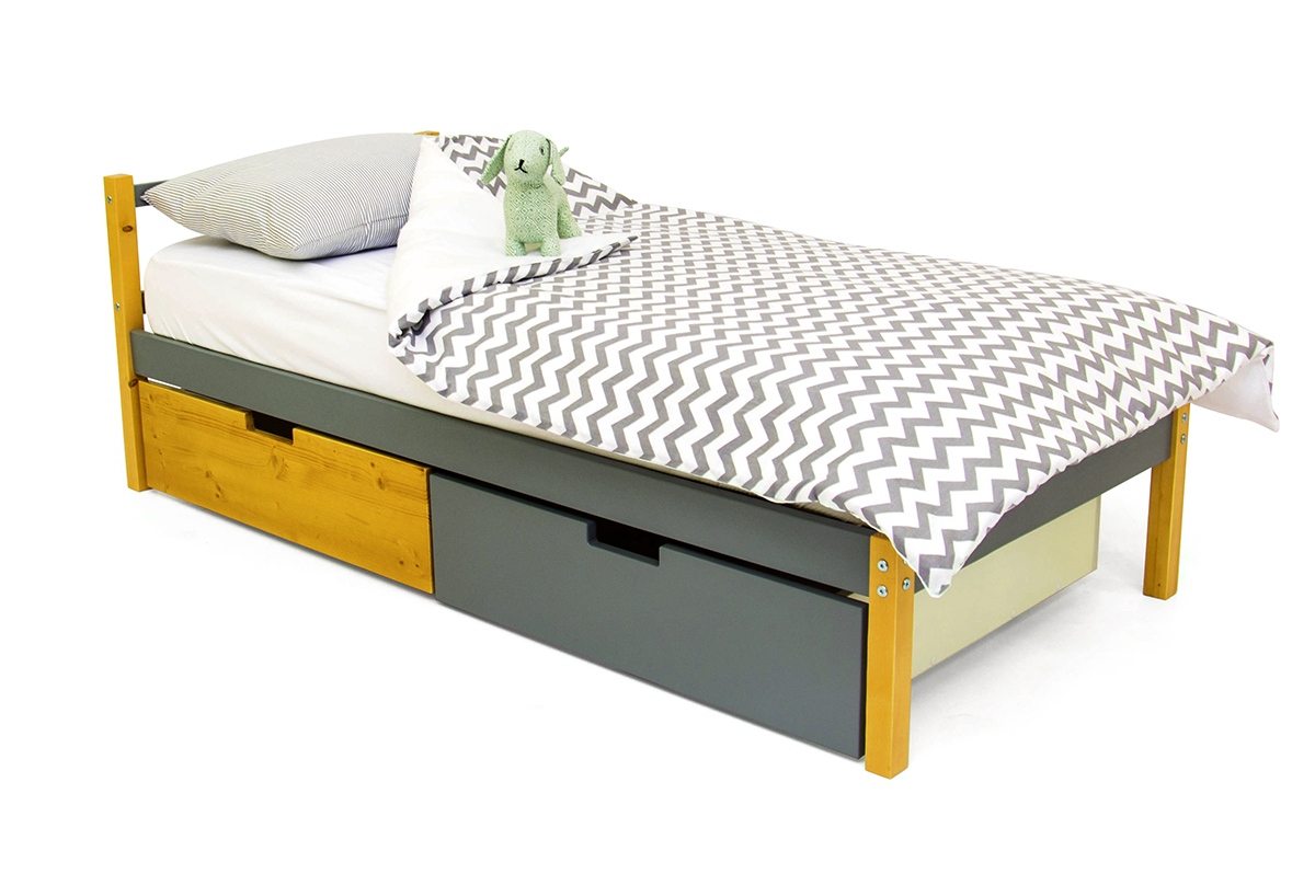 Детская кровать Svogen classic дерево, графит БЕЛЬМАРКО  326803 Желтый;серый Santreyd  - Вид №2