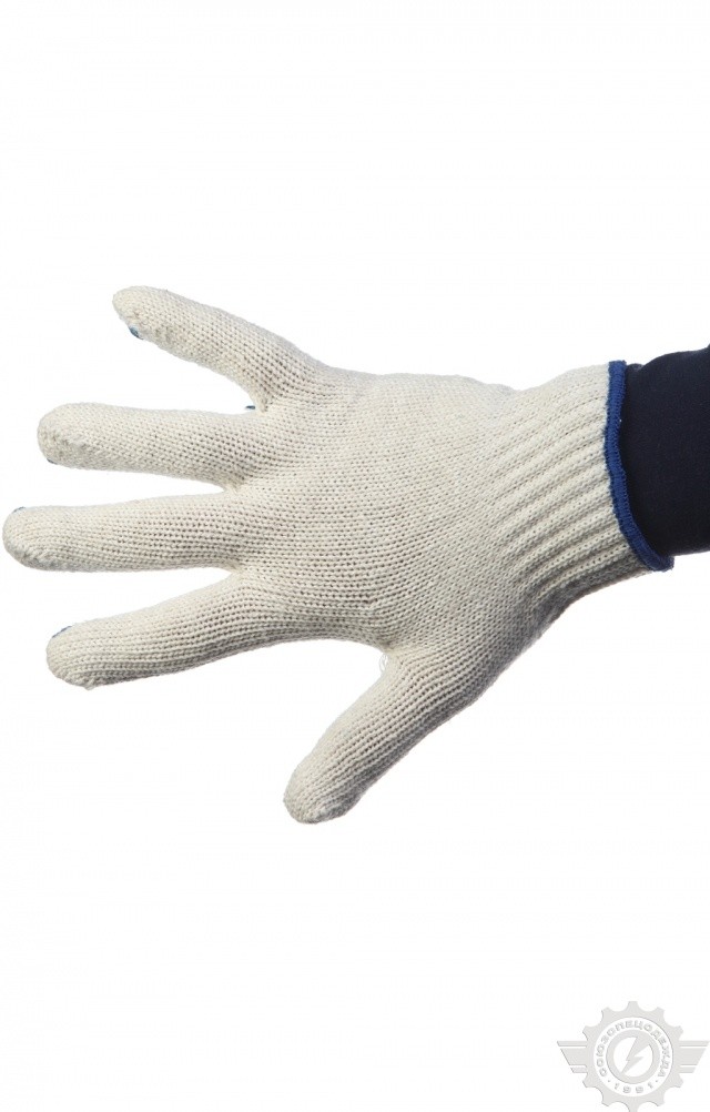 59223 Перчатки трикотажные х-б с ПВХ Протектор  Средства защиты рук  размер Спецодежда  - Вид №2