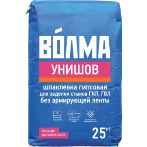 Шпаклевка гипсовая для заделки швов и стыков Волма Унишов 25 кг