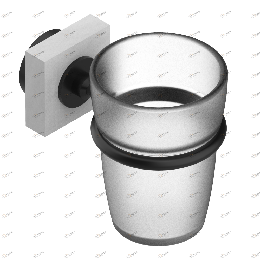 G3W-536 Стакан настенный для зубных щёток Thg-paris Montaigne marbre blanc Vénus с рукоятками Покрытие PVD матовая бронза G3W-536 CAT.F