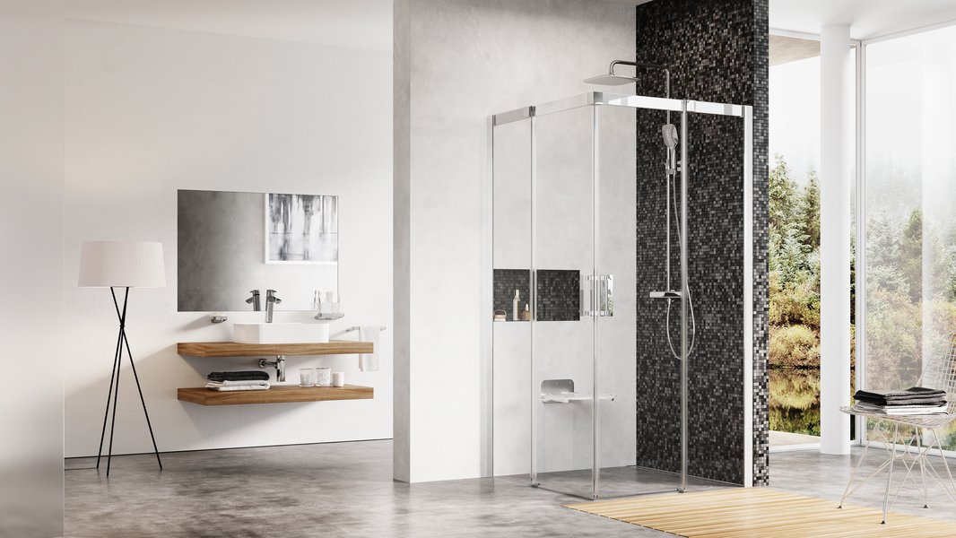 MSRV4-90/90 блестящая+транспарент Ravak 1WV77C00Z1 - Вид №1