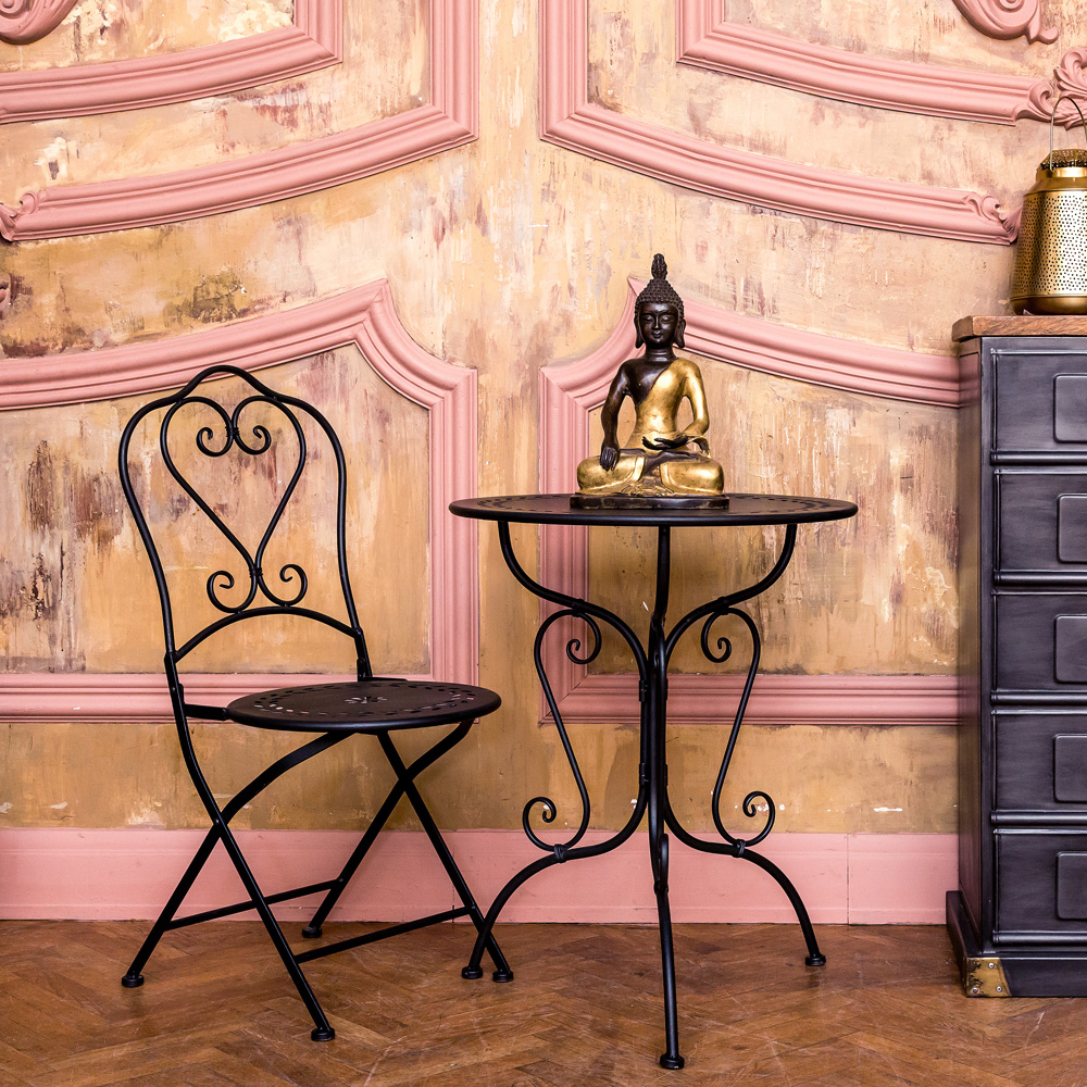 Столик кофейный черный антик "Жарден" BYOBJECT  130189 Черный Object Desire  - Вид №2