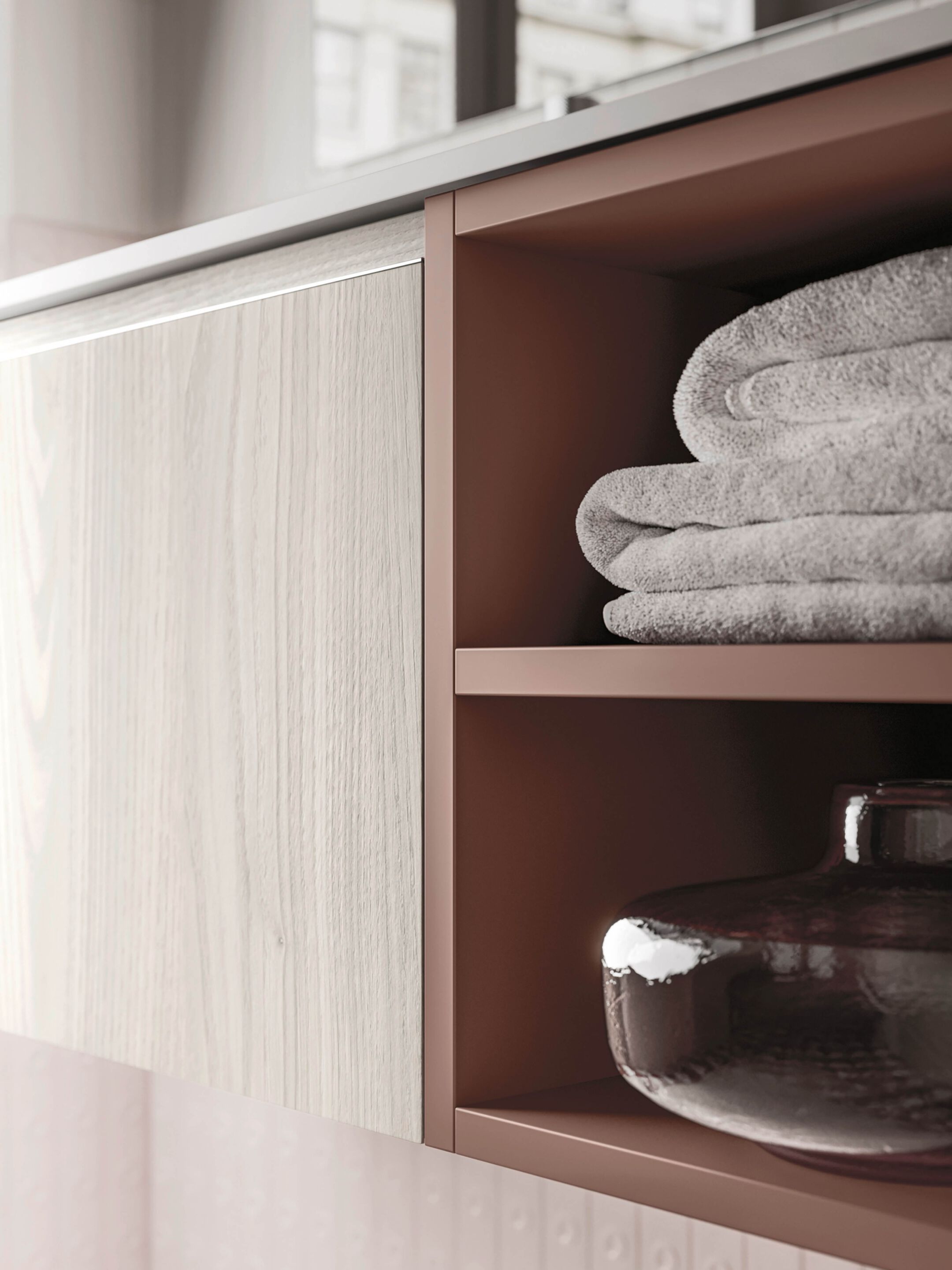 Подвесной шкаф для умывальника со встроенной раковиной Arbi Arredobagno HO.ME PLUS 45° C 30 ARCH-00045357 - Вид №1