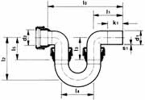 SANIT 221447020300032 Сифон ПЭ выхода по горизонтали  - Вид №1