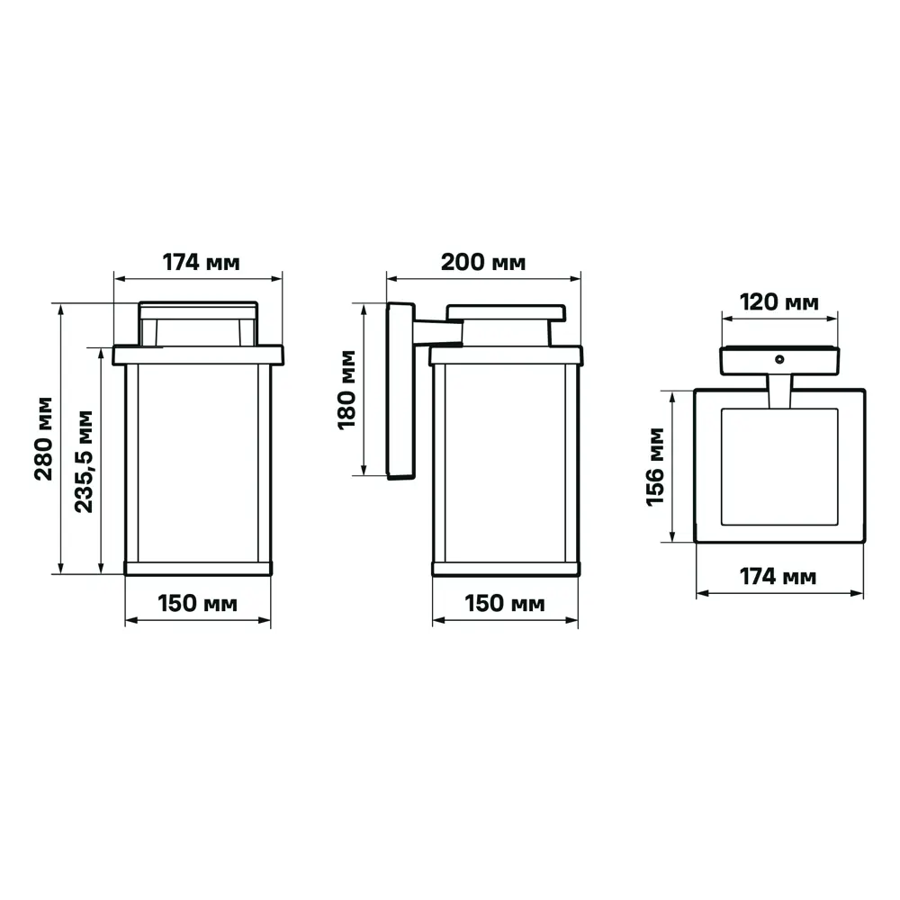 Светильник уличный настенный KREAFORTA Bulaon 60 Вт IP44 цвет черный STLM-2029652 - Вид №9