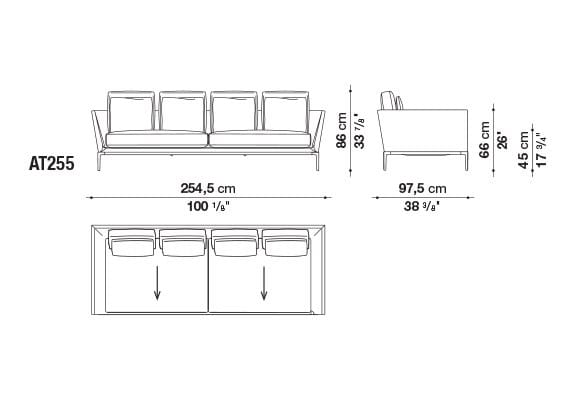 Кожаный диван B&B Italia Атолл ARCH-00112726 - Вид №73