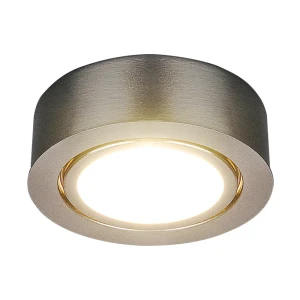 Спот мебельный накладной Flash 1xG4х20 Вт, 12В, цвет никель сатинированный