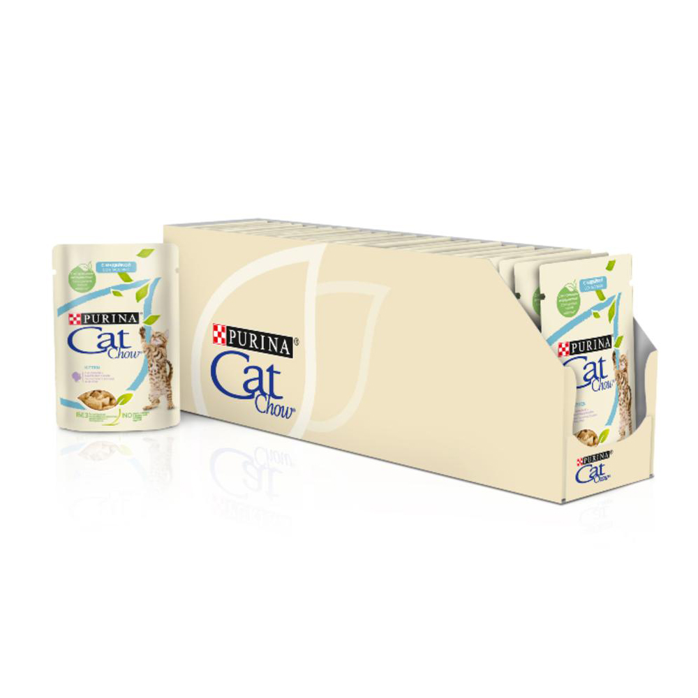 ПР0047572 Корм для котят с индейкой и кабачками в желе, пауч 85 г Cat Chow  - Вид №7