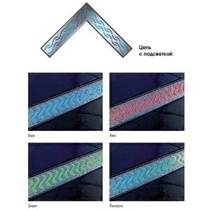 Угловой канал  для душа L=398*398 мм с фланцем, сифон 50 мм, установочная высота 105-160 мм