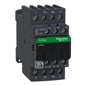 LC1D258BL Контактор LC1D 4P 40А 400/24В DC 11кВт Schneider Electric TeSys