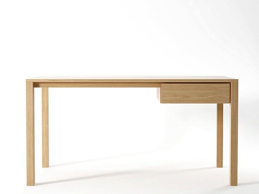 KARPENTER Прямоугольный деревянный стол с ящиками Solid sun-id-1452923 - Вид №1