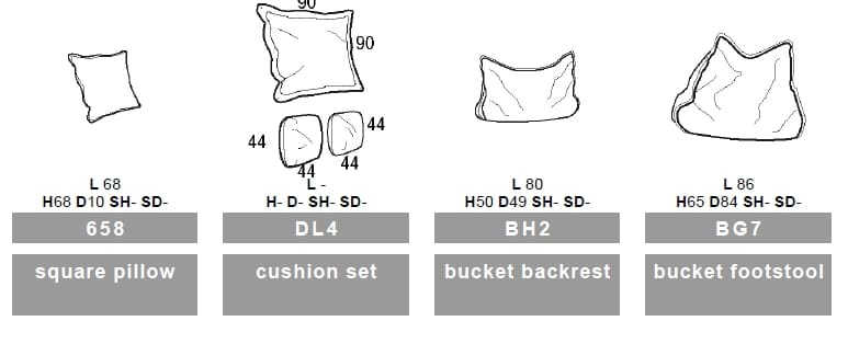 Тканевый съемный модульный садовый диван Calia Italia открытый ARCH-00020772 - Вид №5