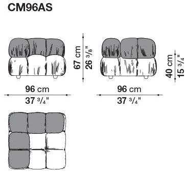 B&B Italia Модульный модульный диван с тафтингом из ткани Camaleonda sun-id-1507570 - Вид №17
