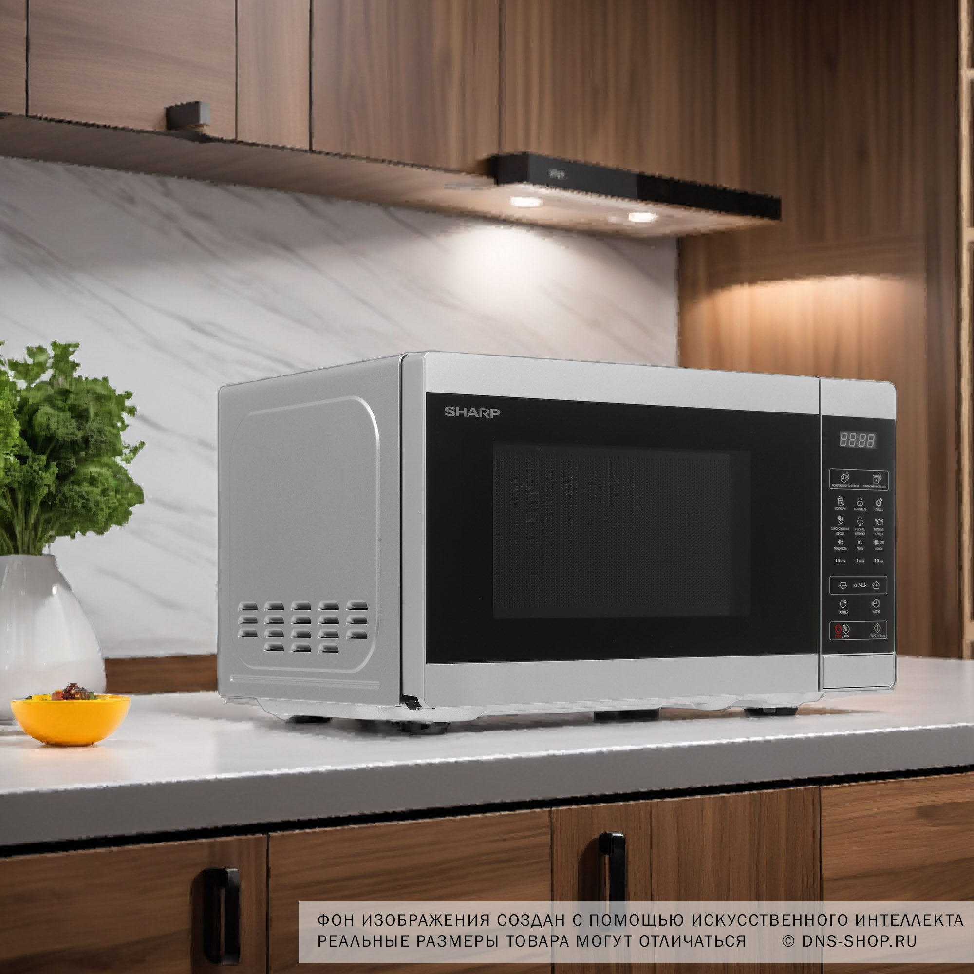 8196097 Микроволновая печь Sharp R6800RSL серебристый STDN-0082685 - Вид №10