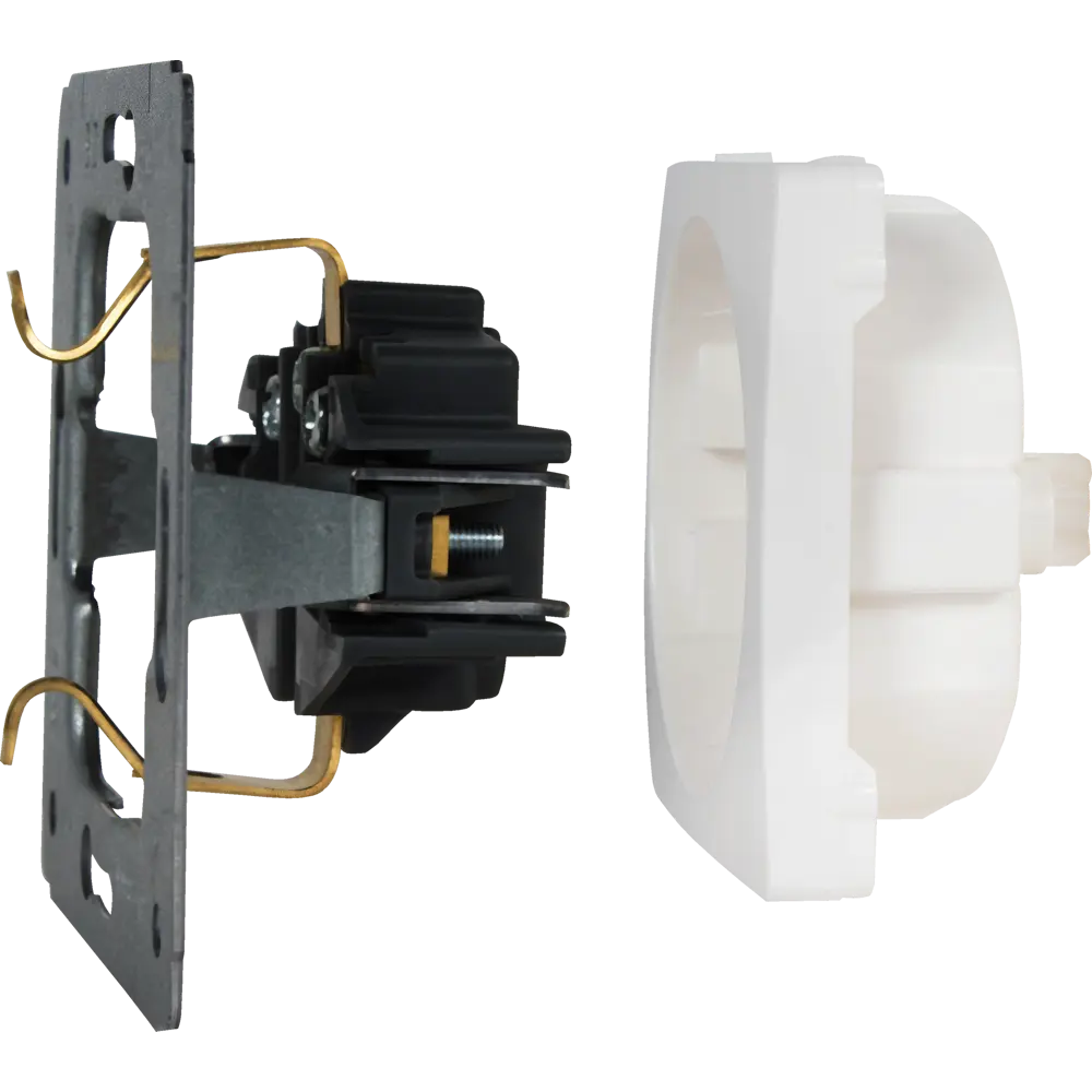 Розетка встраиваемая Legrand Cariva с заземлением, цвет белый STLM-2155536 - Вид №5