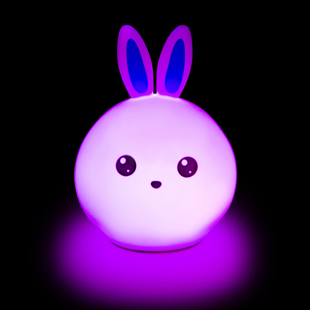 Ночник детский "Веселый зайчик с голубыми ушами" LITTLE LOVELY COMPANY  281703 Белый Santreyd  - Вид №5