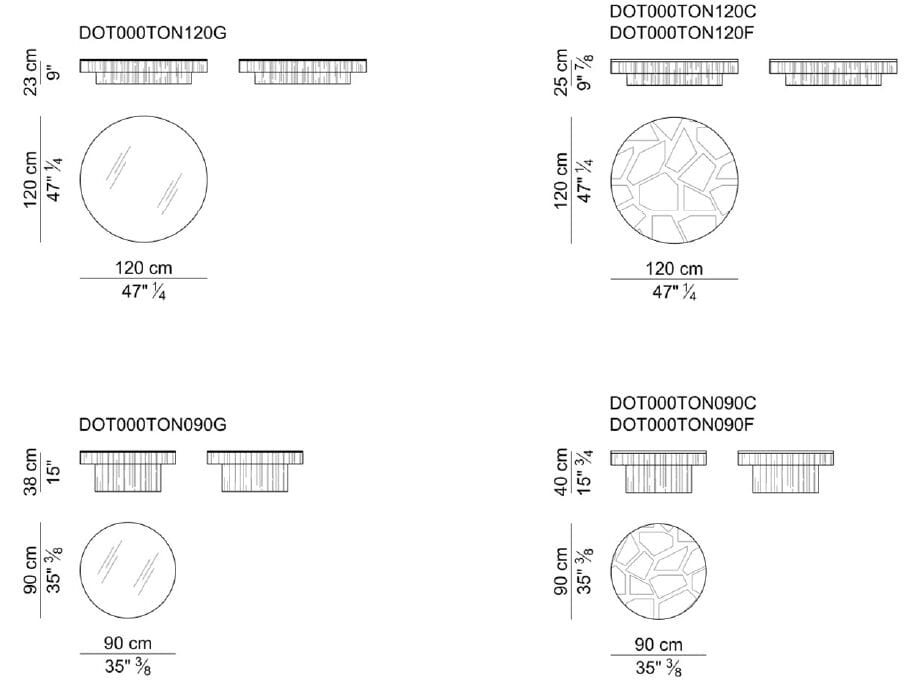 Круглый мраморный журнальный столик i 4 Mariani DOT ARCH-00093409 - Вид №4