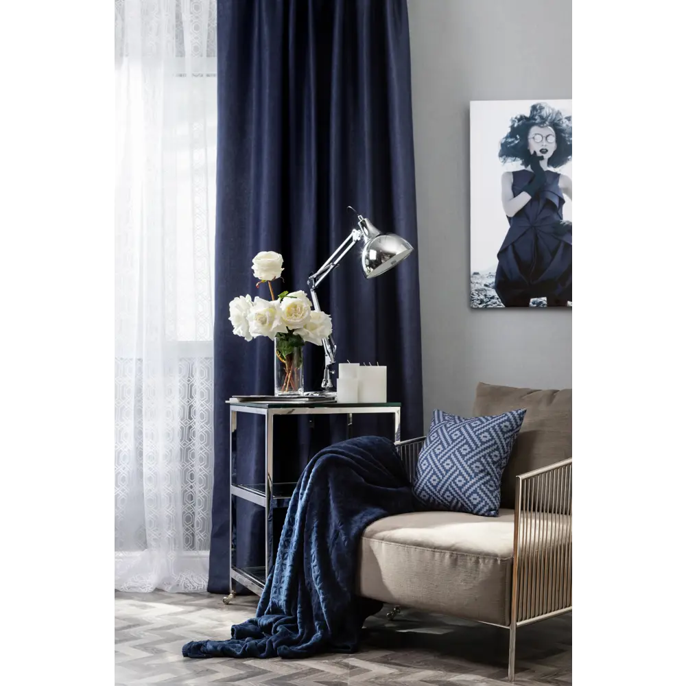 Подушка декоративная «Геометрия» 40х40 см цвет синий SEASONS STLM-2072190 - Вид №4