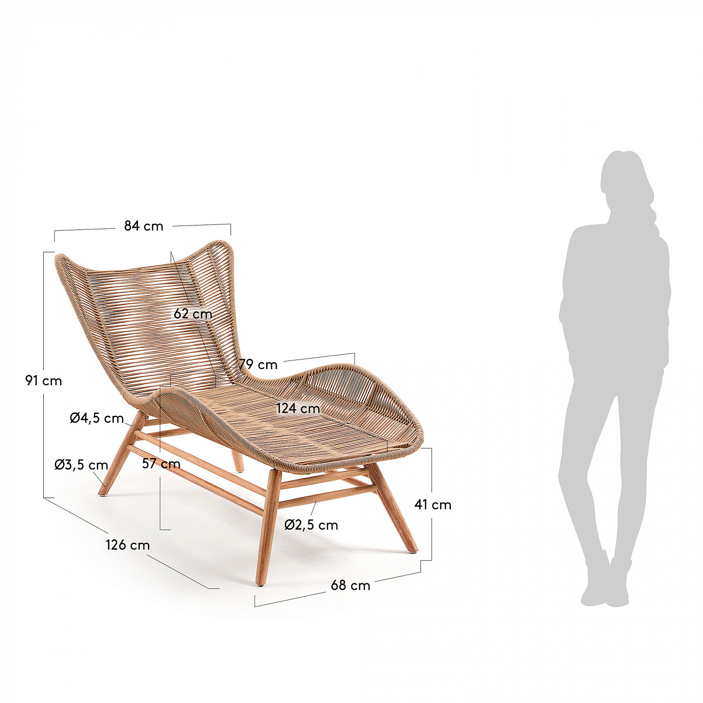 067717 Шезлонг Kubic CC1044J12 La Forma Zabel  - Вид №5