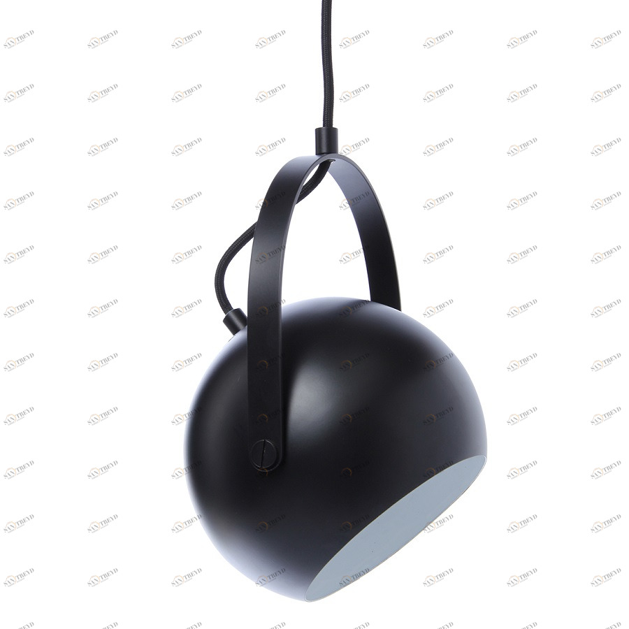 Лампа потолочная черная матовая 18 см Ball 135465001 FRANDSEN ШАР 00-3948277 Черный 