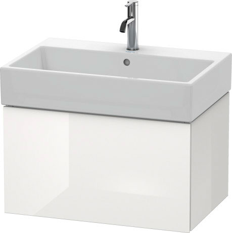 LC617604747 Тумбочка подвесная L-Cube #LC6176 684 x 459 мм Каменно-синий глянцевый лак Duravit - Вид №2