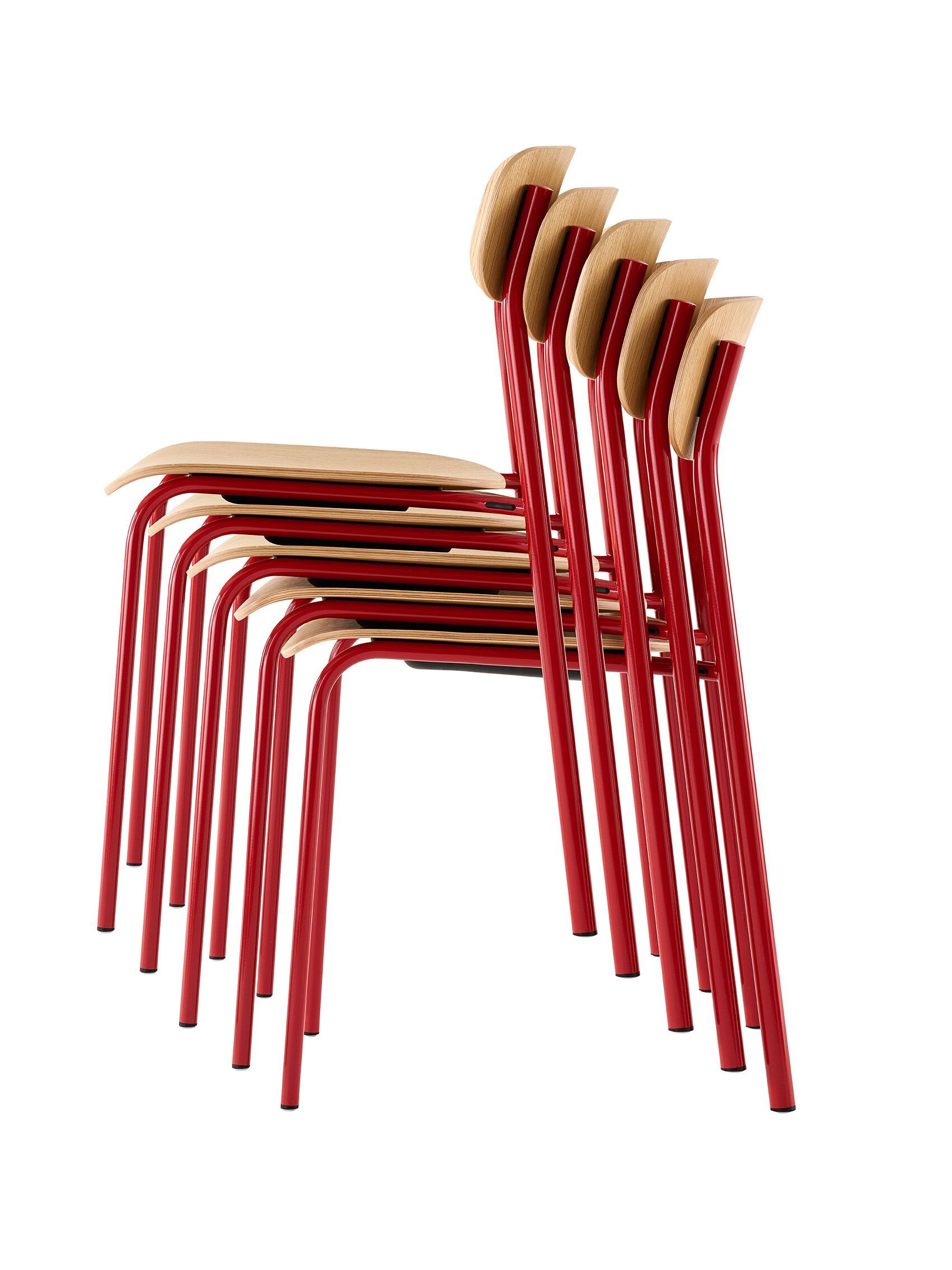 Штабелируемый стул из стали и дерева с открытой спинкой THONET S 243 ARCH-00060338 - Вид №6