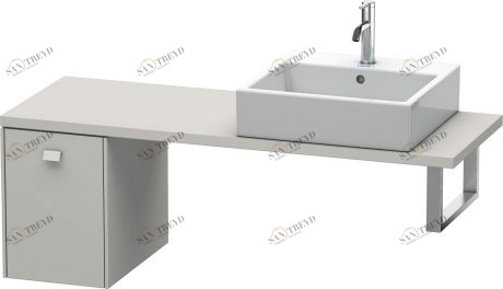 BR512000707 Brioso Шкафчик для компактной консоли Бетонно-серый матовый декор Duravit