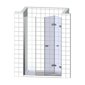 Душевая дверь в нишу 160x200 GK-863CP стекло прозрачное 6 мм GUTEWETTER TREND DOOR