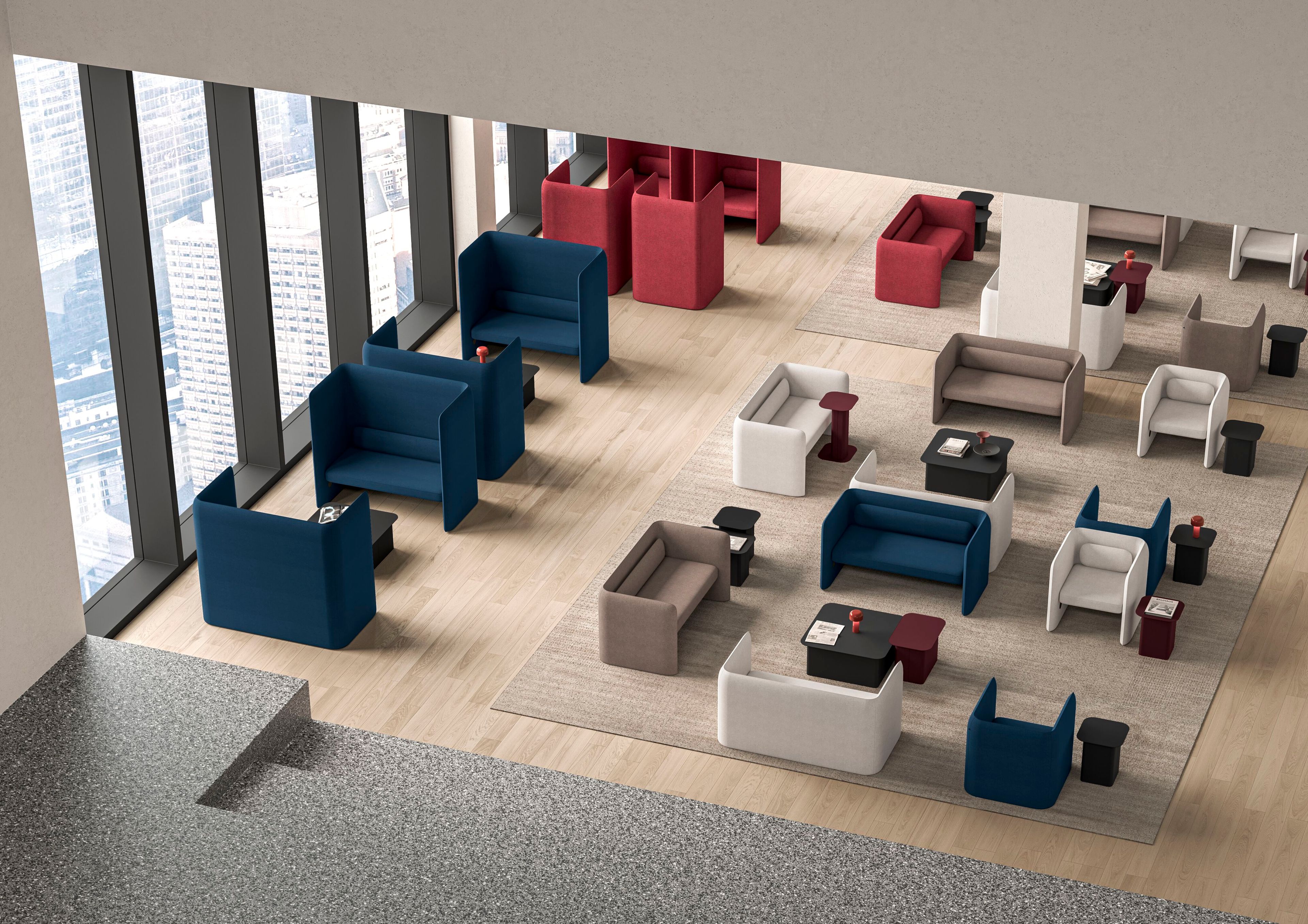 Двухместный стул с высокой спинкой IBEBI Kumo ARCH-00019713 - Вид №1