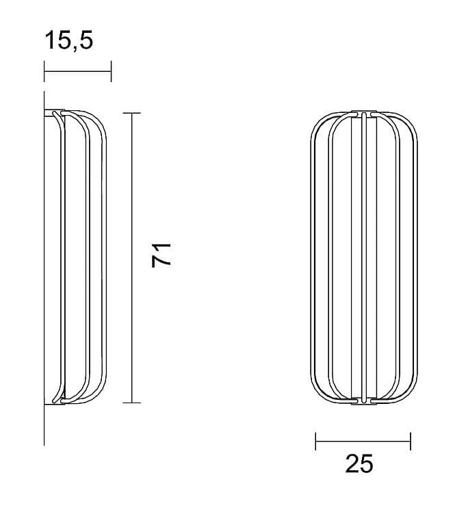 Алюминиевый светодиодный настенный светильник с диммером EGOLUCE Cavea ARCH-00039234 - Вид №8