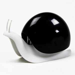 QL10261-WH-BK Диспенсер для мыла escar, белый с черным Qualy