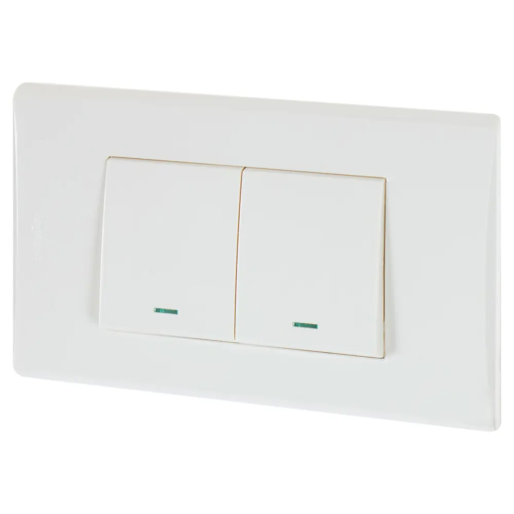 Переключатель Legrand Anam Zunis, 2 клавиши, с подсветкой, цвет бежевый STLM-2028086