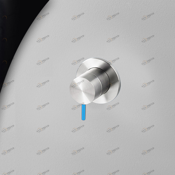 Смеситель для душа сталь глянцевая с синей ручкой Toki Radomonte TKI8LCIL26