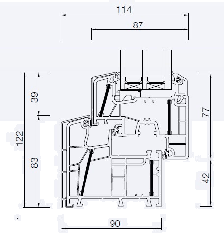 Diquigiovanni Окна из алюминия и пвх с тройным остеклением Dqg 85 energeto sun-id-1357131 - Вид №2