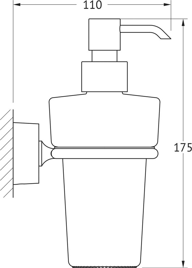 NOS 009 Держатель с дозатором жидкого мыла FBS Nostalgy - Вид №1
