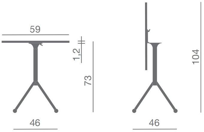 Kastel Стол складной круглый Kaleox Kk60trn - Вид №4