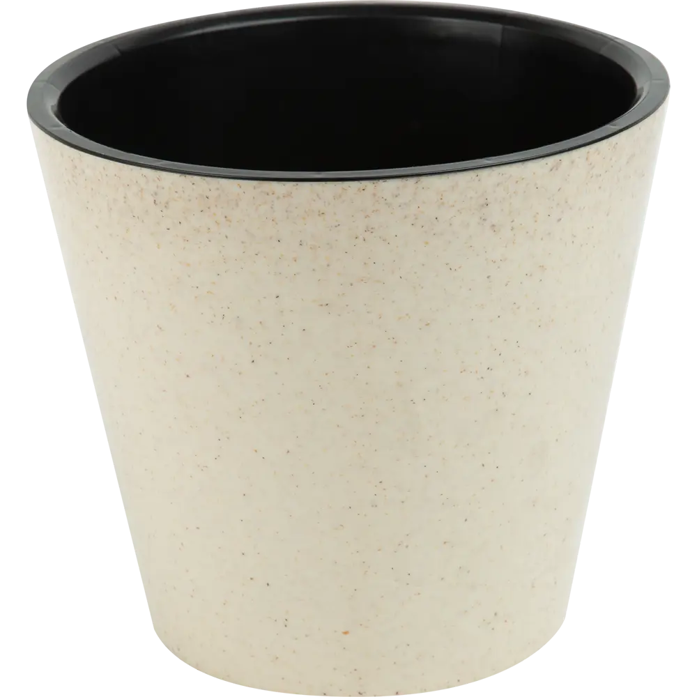 Кашпо Homver London ø20 h18.3 см v4 л пластик светло-бежевый STLM-2075944