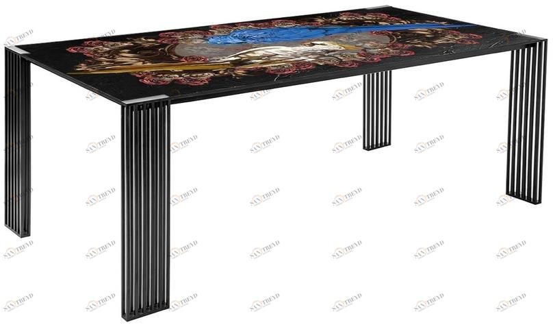 MOMENTI Стол обеденный из металла The black attitude sun-id-1481486