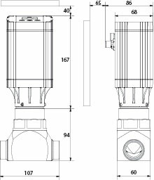 Danfoss ICMTS — электроприводные терморегулирующие клапаны ICMTS 20-A33 (D 25) Клапан моторный 027H1084  - Вид №8