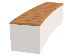 Бетонная секционная скамья с плотинами в окуме