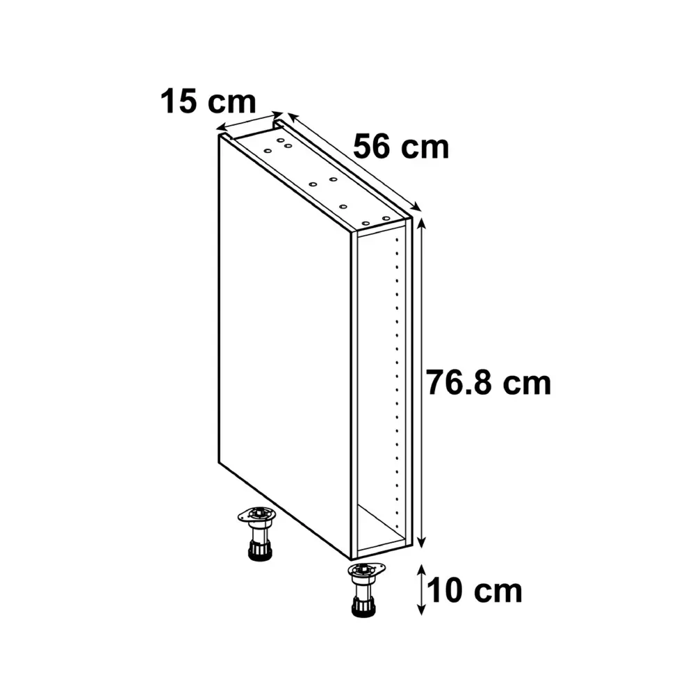 Каркас напольный Delinia ID 15x76.8x56 см, ЛДСП, цвет белый STLM-2062400 - Вид №1