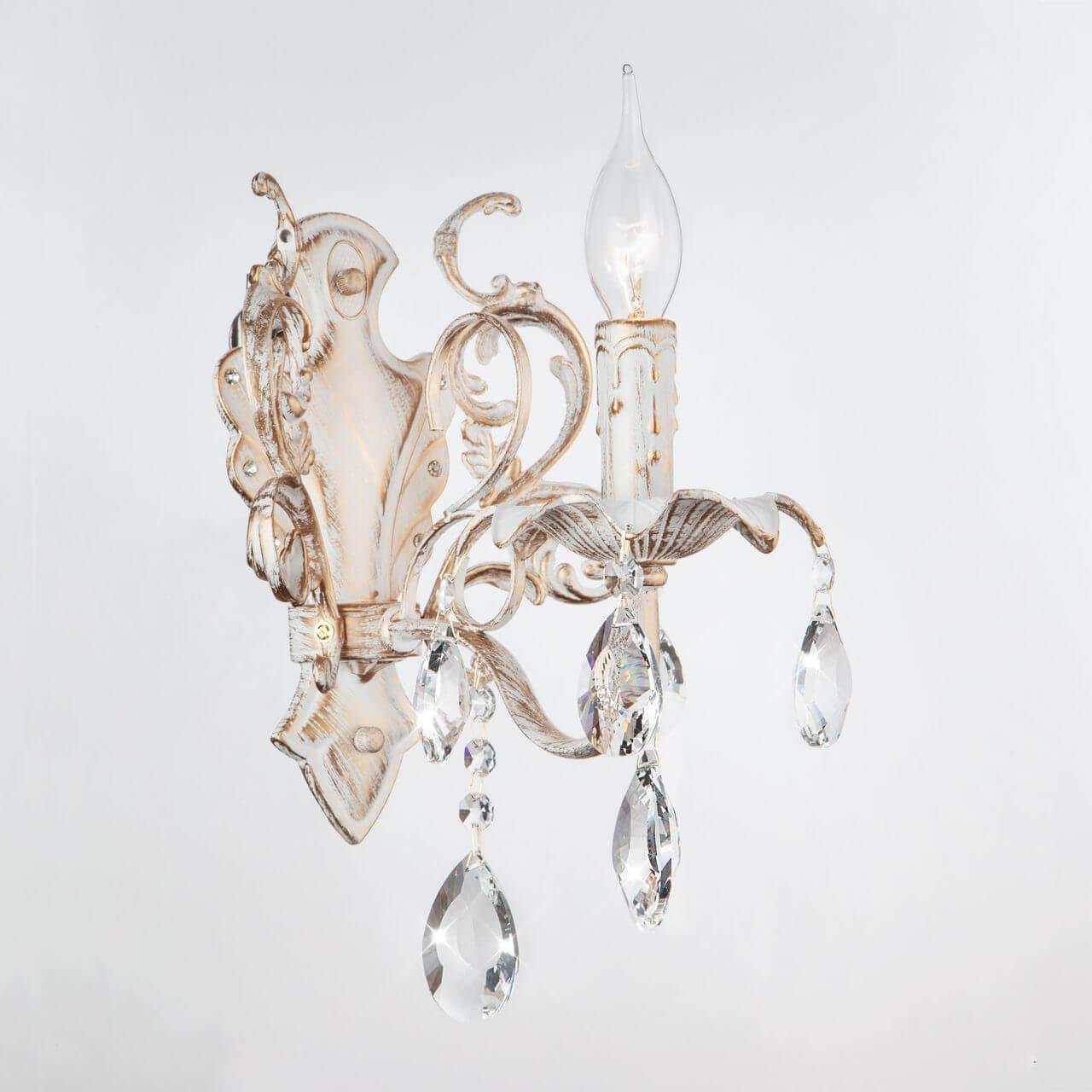 Бра настенное белое Eurosvet 3113/1 Strotskis EUROSVET СВЕЧА 00-3930233 Белый  - Вид №1