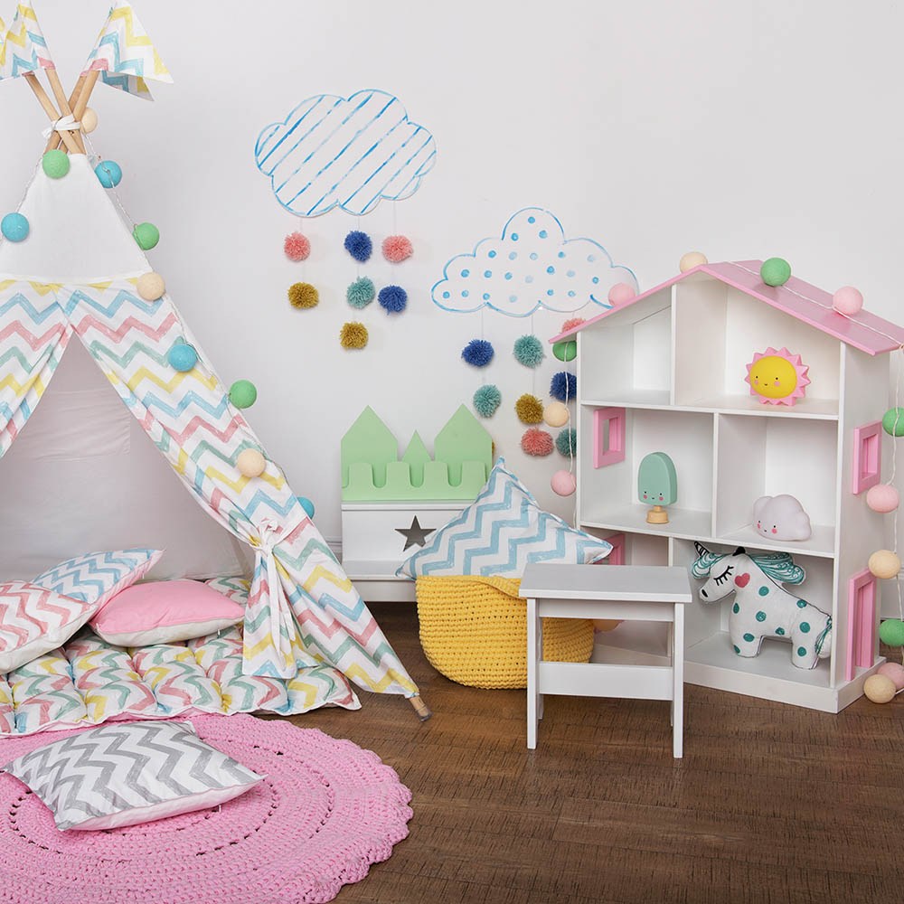 Коврик бомбон игровой Rainbow Zigzag VAMVIGVAM RAINBOW ZIGZAG 281565 Розовый Santreyd  - Вид №2