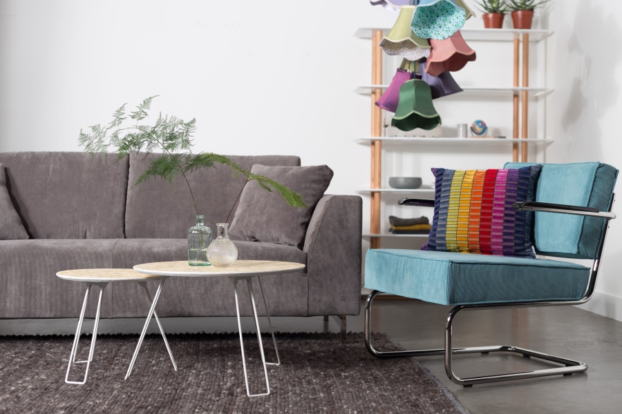 Кресло Lounge Ridge Rib желтое Zuiver 3100013 - Вид №7