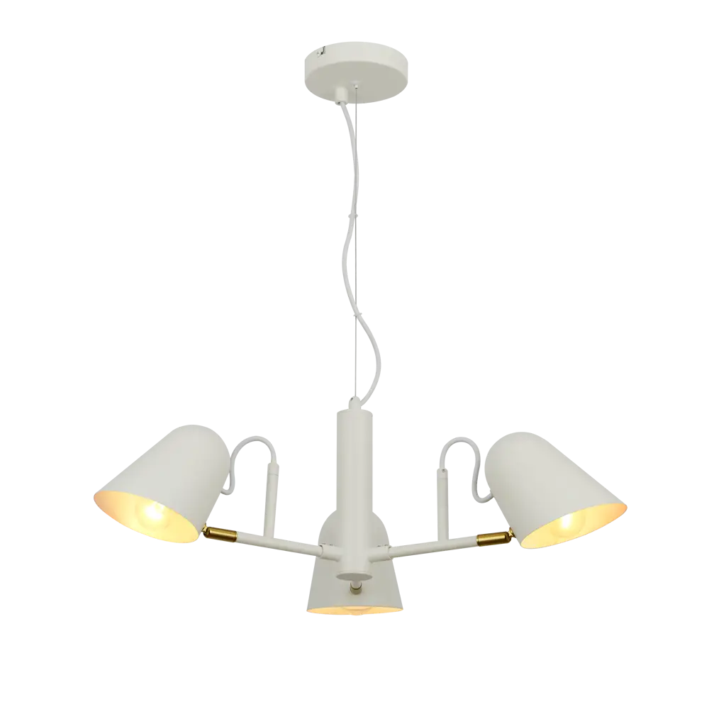 Люстра подвесная Sarro 3 лампы 9 м² цвет белый KREAFORTA STLM-2106017 - Вид №1