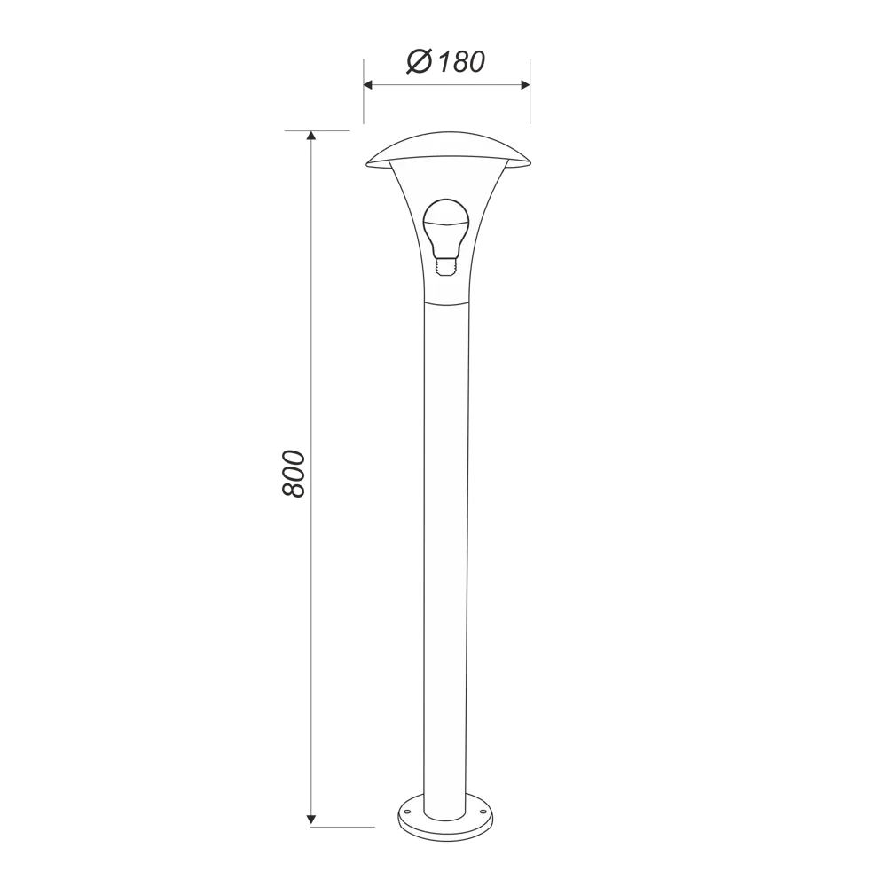 Столб уличный «Классика» 80 см цвет хром APEYRON STLM-2128294 - Вид №8