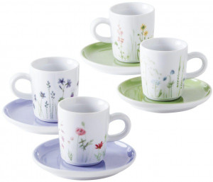 39G229A50001C MG Wildflower Эспрессо 8 частей пять чувств синий / красный Kahla-porzellan