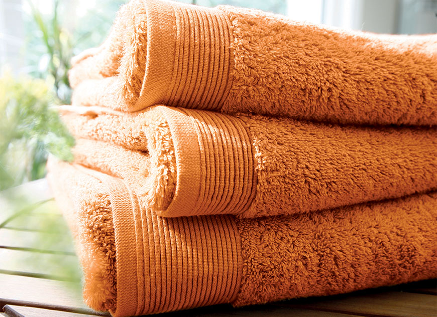 TOW_UNI_PA_55 Полотенце 55/110 paprika оранжевый хлопок 600гр/м2 Blanc des Vosges Santreyd 